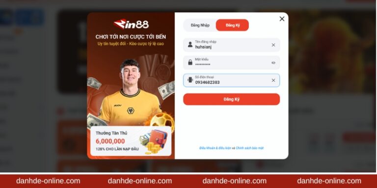 Điền thông tin và kết thúc đăng ký