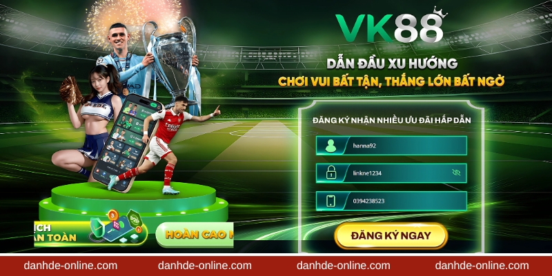 Các bước tạo tài khoản chơi game tại VK 88