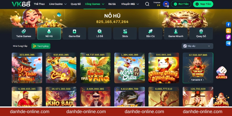 Trải nghiệm nổ hũ với jackpot khủng