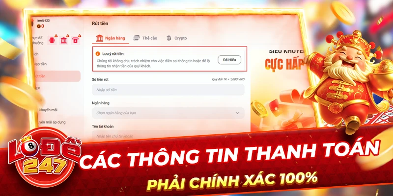 Điều Khoản Điều Kiện 2 Các thông tin thanh toán phải chính xác 100%