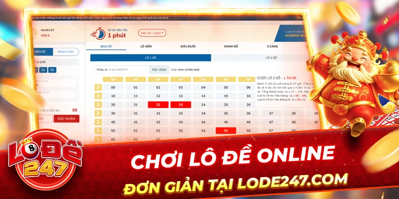 Chơi lô đề online đơn giản tại lode247.com